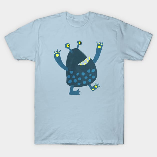 Blue Spotted Monsters T-Shirt by NicSquirrell